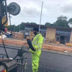 Lee Surfacing - Starbucks Aberdeen first course of roadbase