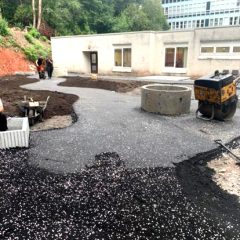 Lee Surfacing Solutions - Asphalt footways for disabled kids – Alexandria Hospital